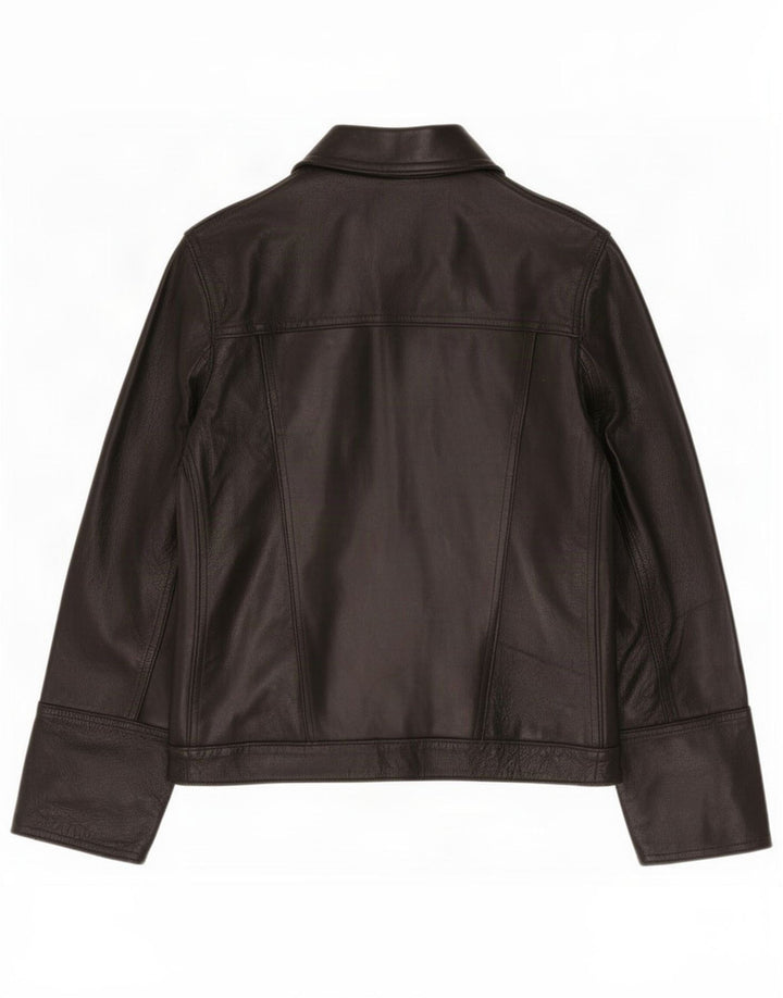 Max Damen Lederjacke UK 10 Small Schwarz