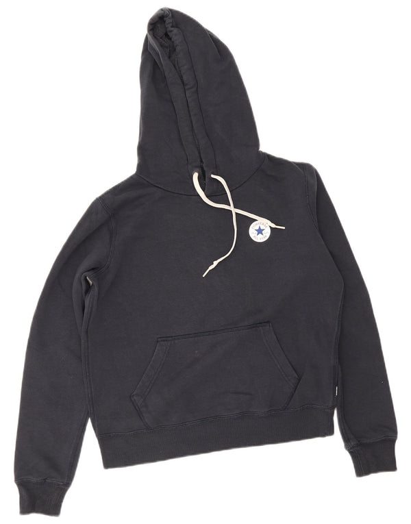 Converse Damen Kapuzenpullover UK 10 Small Marineblau Baumwolle