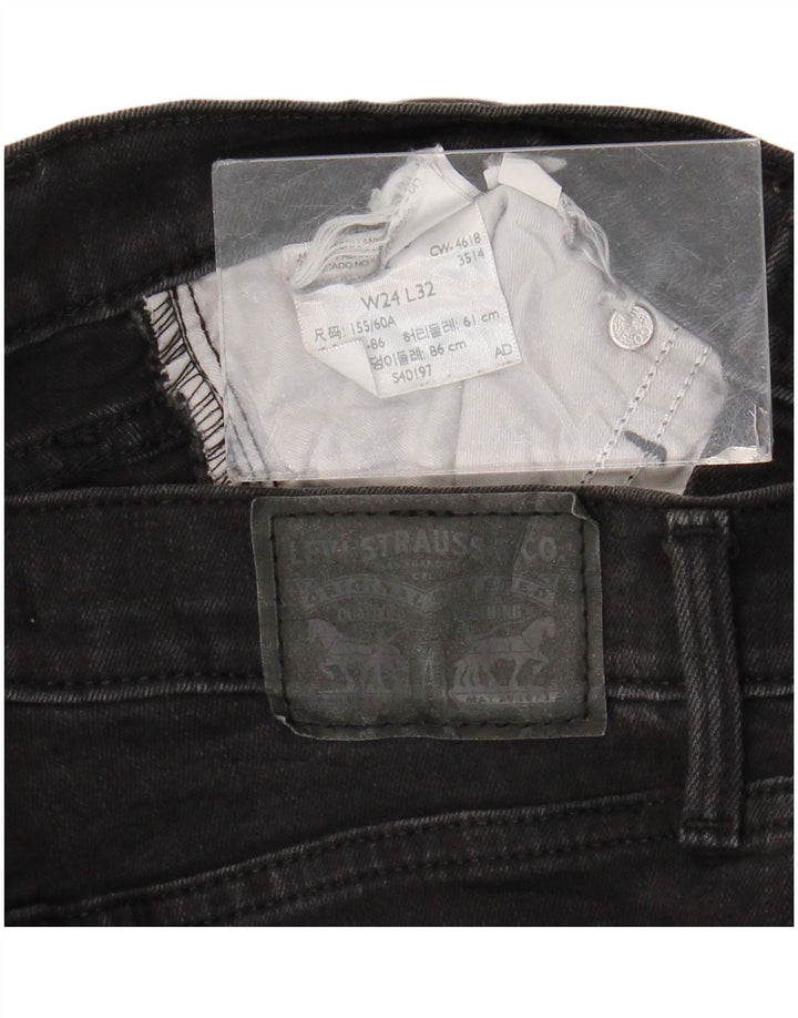 Levi's Damen Skinny Jeans W24 L32 Schwarz