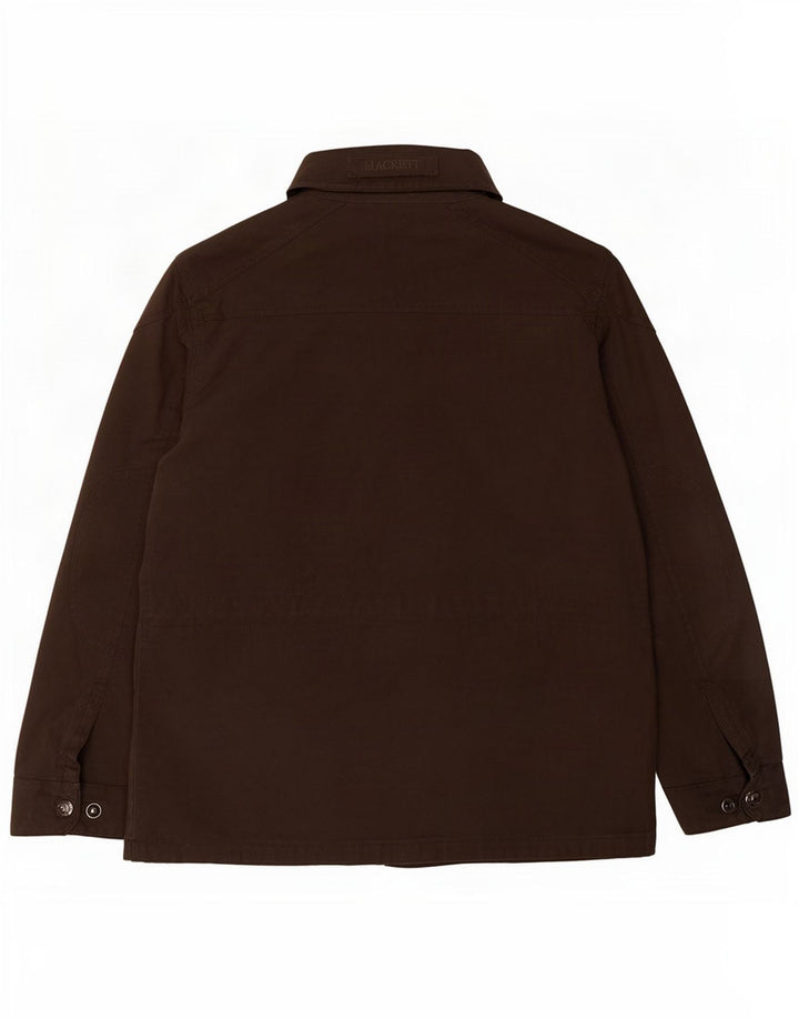 Hackett Herren gepolsterte Jacke UK 40 Large Brown Nylon