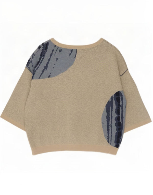 White Stuff Damen-Pullover mit U-Boot-Ausschnitt, UK 16, Größe L, Beige, Farbblock