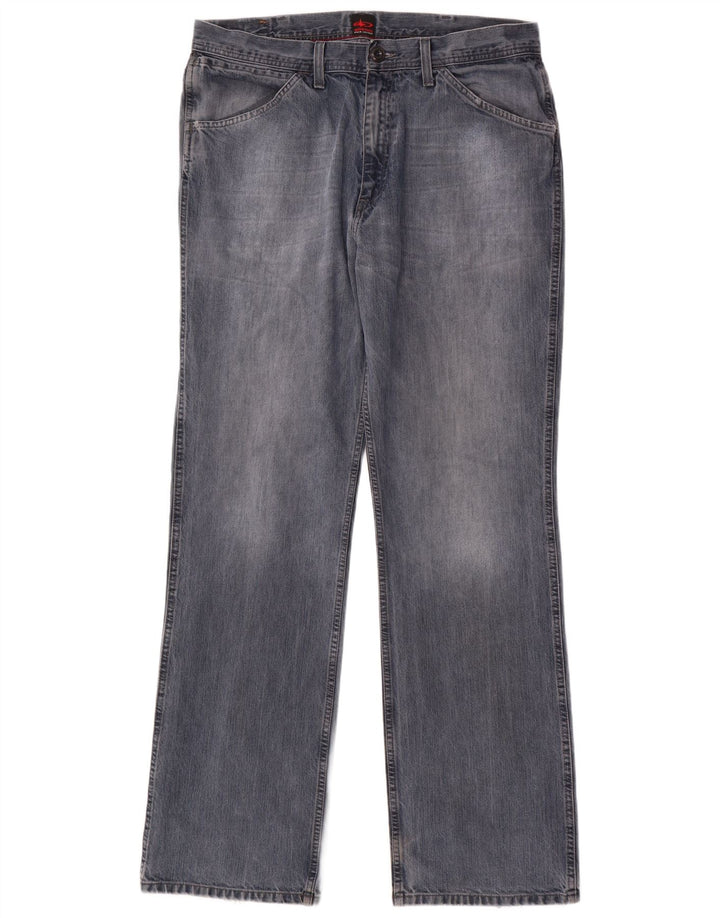 Big Star Herren Straight Jeans W36 L34 Blaue Baumwolle