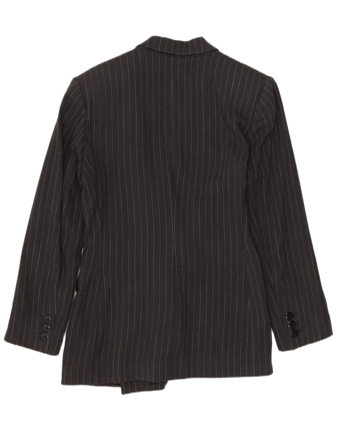 Andrea's Zweireihiger Damen-Blazer IT 44 Mittelschwarzer Nadelstreifen
