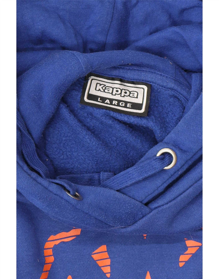 Kappa Herren Graphic Hoodie Pullover Large Blau