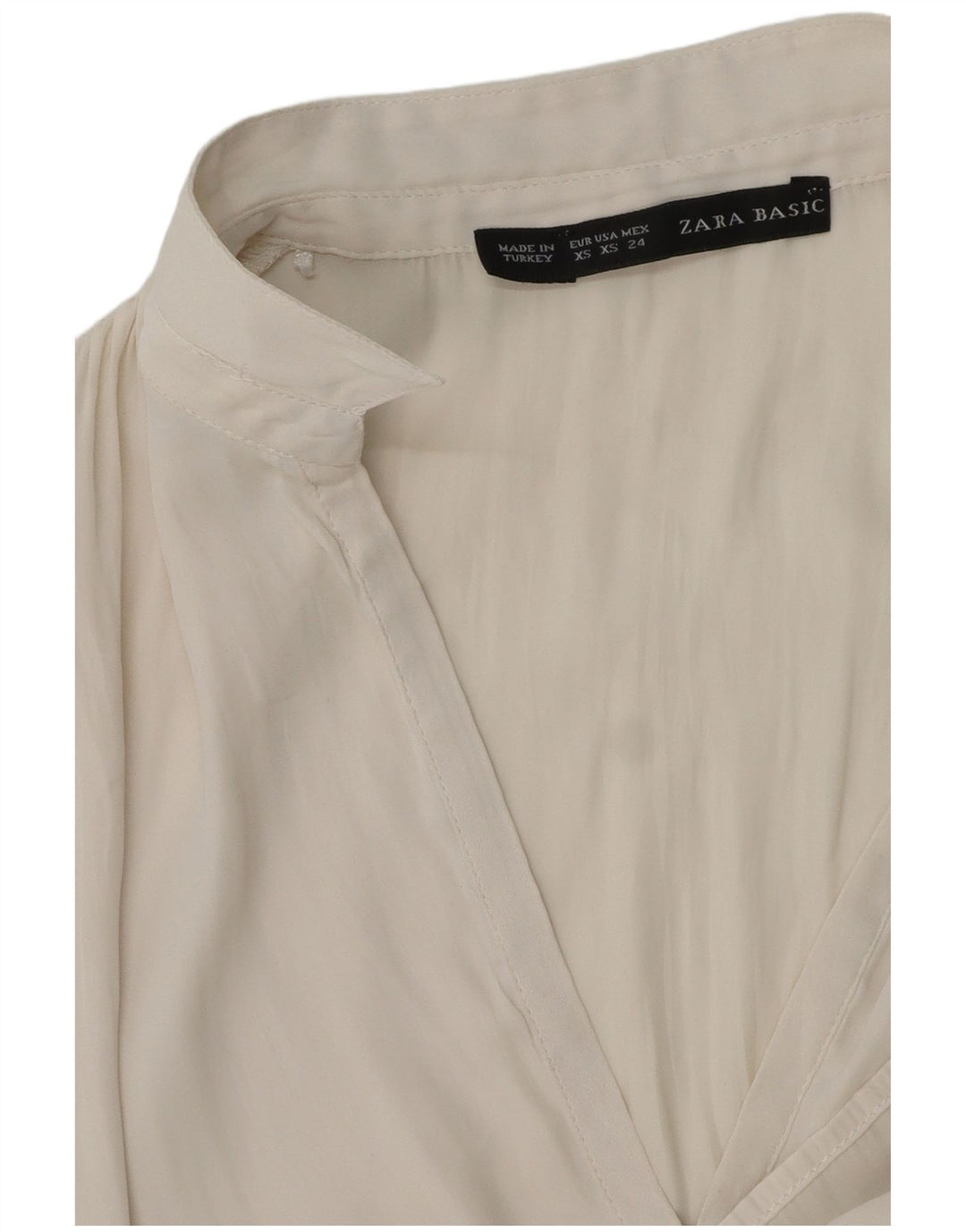 ZARA Damen Poloshirt UK 6 XS Weiß