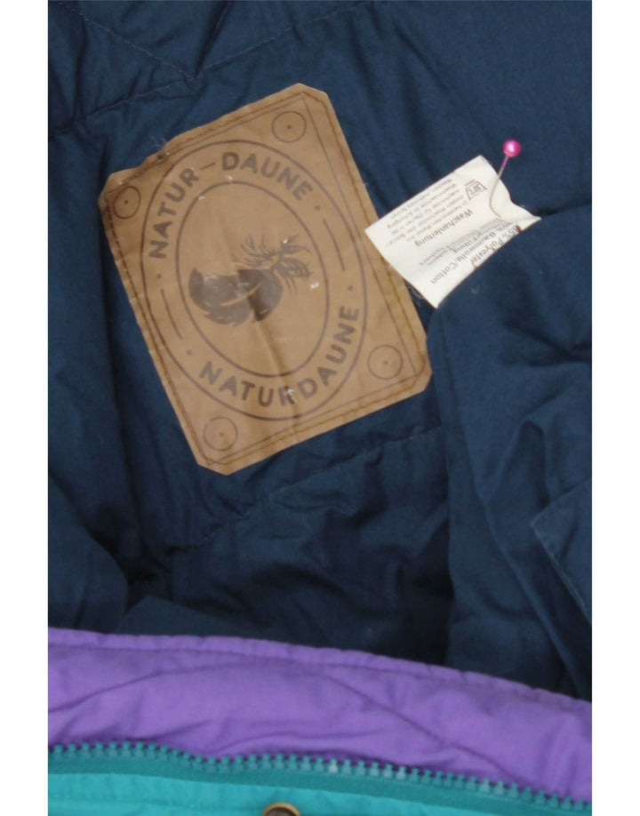 Vintage Herren Wattierte Jacke UK 42 XL Blau Colourblock Polyester