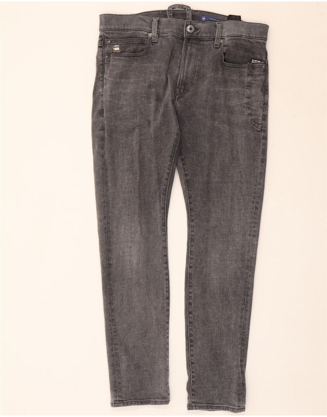 G-STAR Herren Slim Jeans W32 L30 Graue Baumwolle