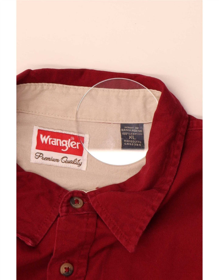 Wrangler Herrenhemd XL, rote Baumwolle