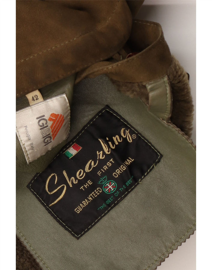 Igi & Damen Lammfellmantel IT 42 Medium Khaki