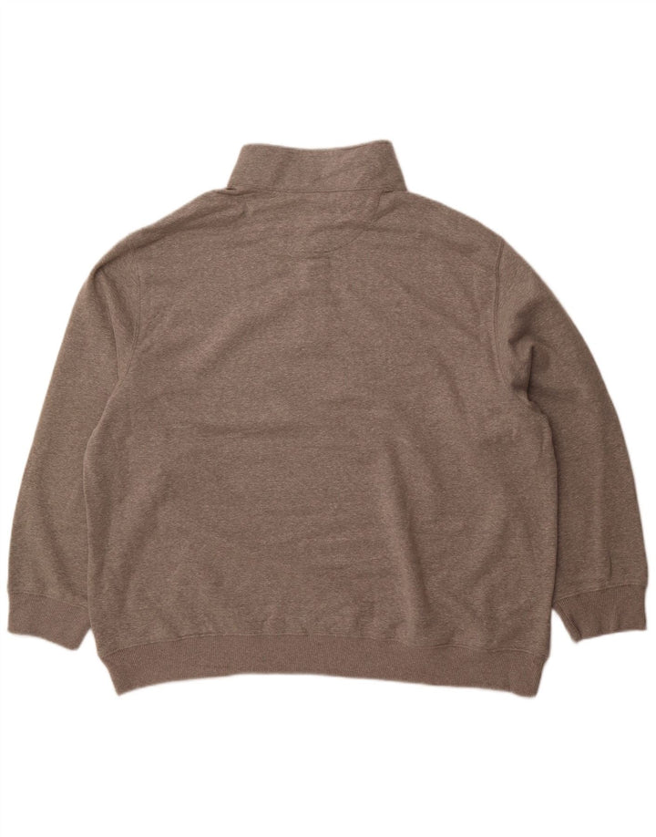 IZOD Herren-Sweatshirt mit Reißverschluss am Hals, 2XL, graue Baumwolle