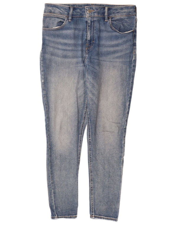Topshop Damen Skinny Jeans W34 L29 Blaue Baumwolle
