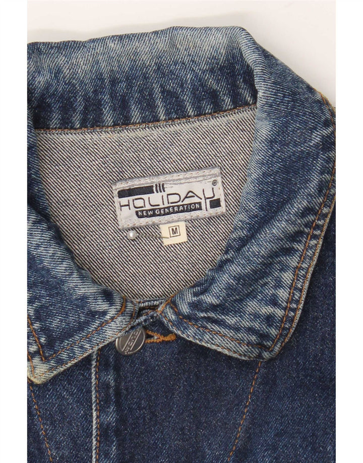 Holiday Herren-Jeansjacke in normaler Passform, UK 38, mittelblaue Baumwolle