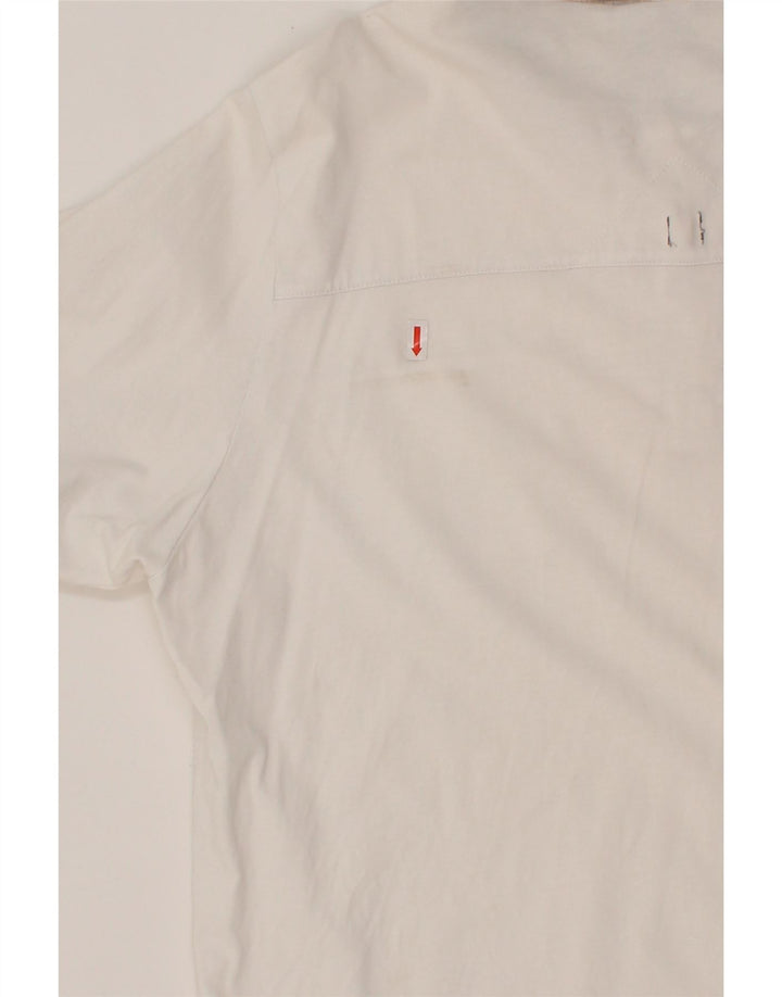 ADIDAS Mens Polo Shirt Large Off White Cotton Vintage Adidas and Second-Hand Adidas from Messina Hembry 