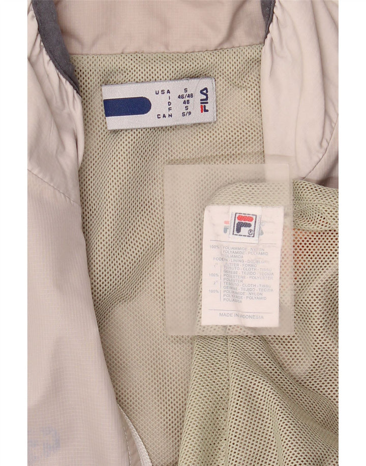 Fila Herren-Trainingsanzug-Oberteil, Jacke, klein, beige, Colourblock-Polyamid