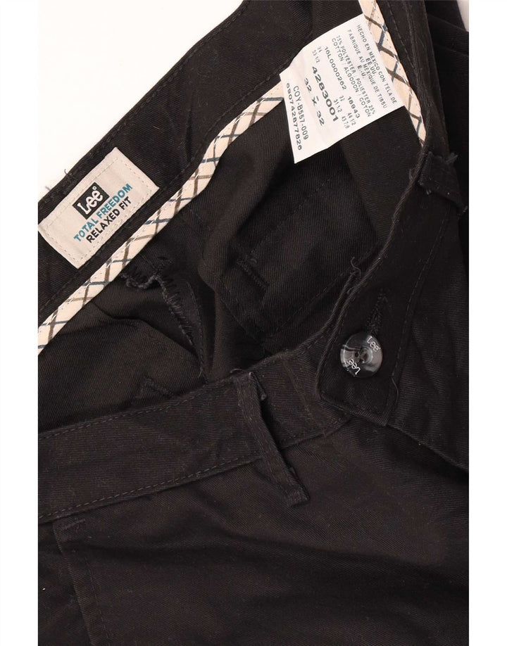 Lee Herren-Chinohose mit entspannter Passform, W32, L32, schwarzes Polyester
