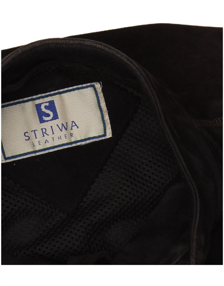 STRIWA Herren-Wildlederweste, UK 38, mittelmarineblaues Leder