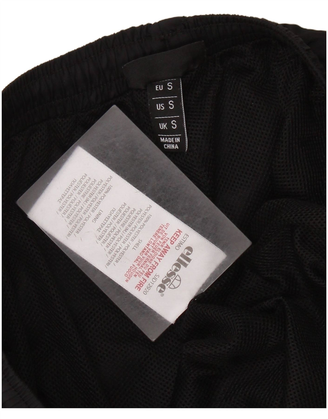 ELLESSE Herren-Trainingsanzug mit Grafik, Jogginghose, Größe S, Schwarz, Polyester