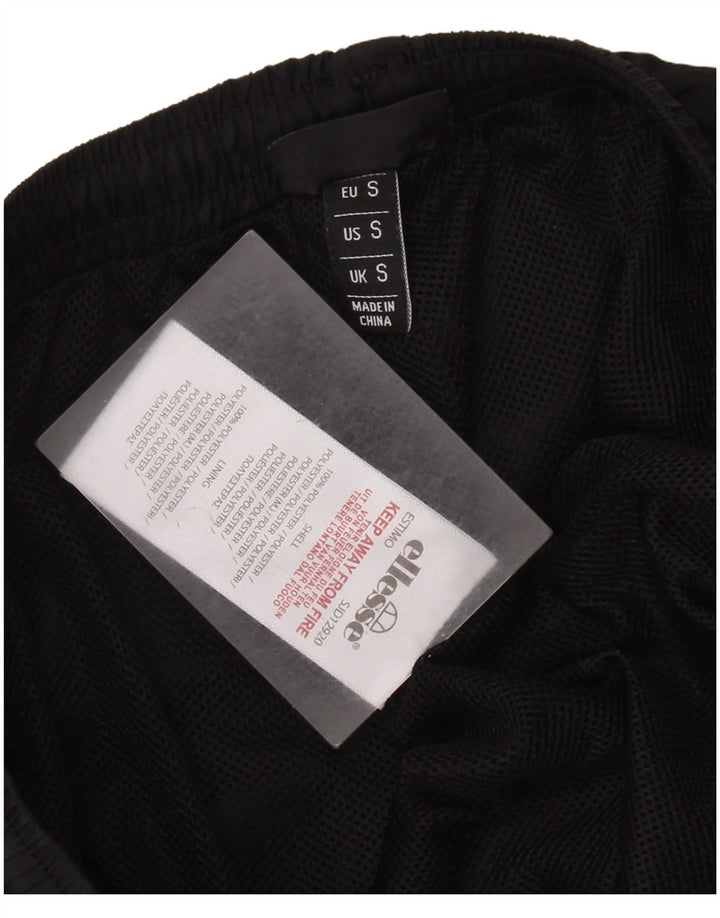 ELLESSE Herren-Trainingsanzug mit Grafik, Jogginghose, Größe S, Schwarz, Polyester