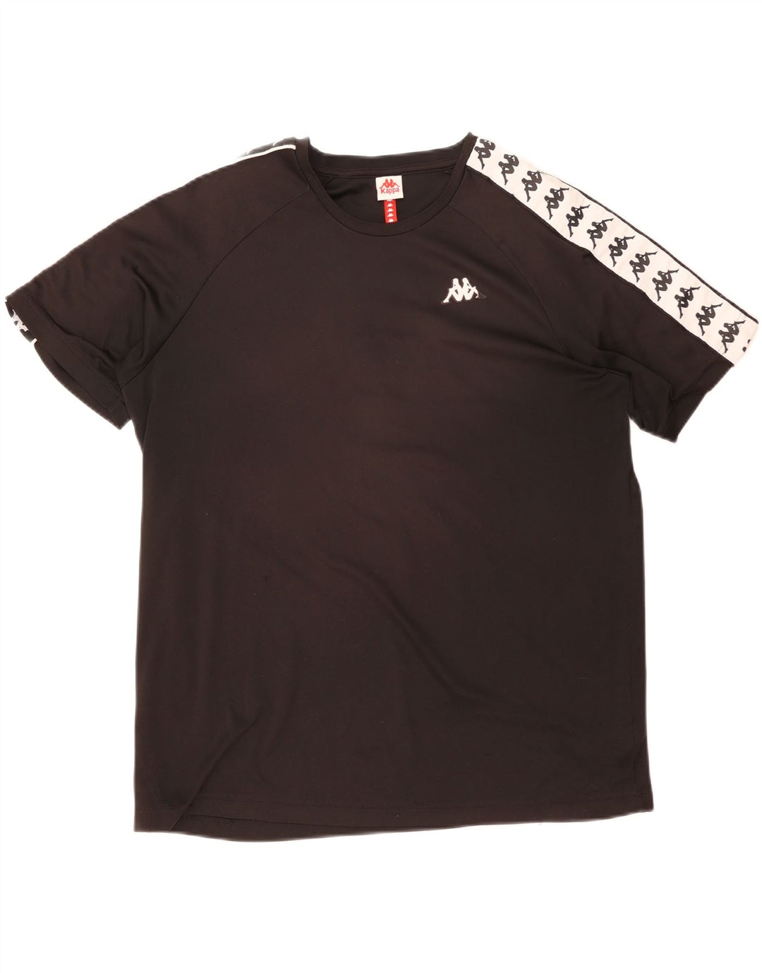 Kappa Herren Grafik T-Shirt Top 2XL Schwarz Colourblock Polyester