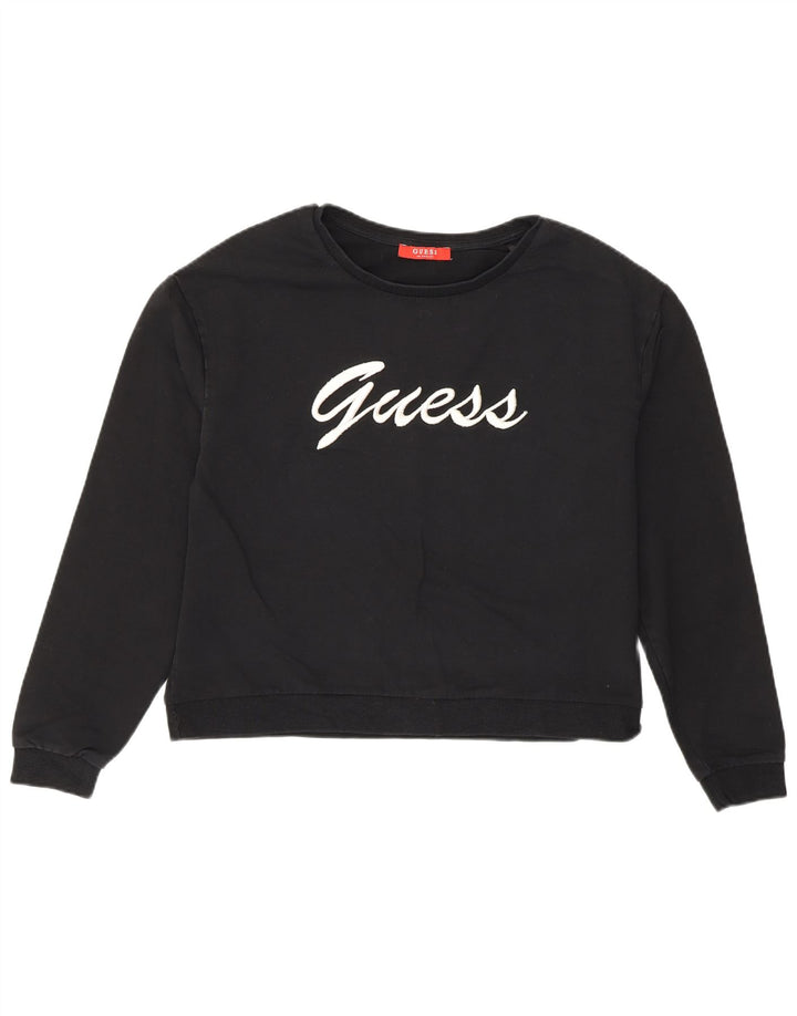 Guess Damen-Sweatshirt mit Grafik, Größe S, Größe S, Schwarz, Baumwolle