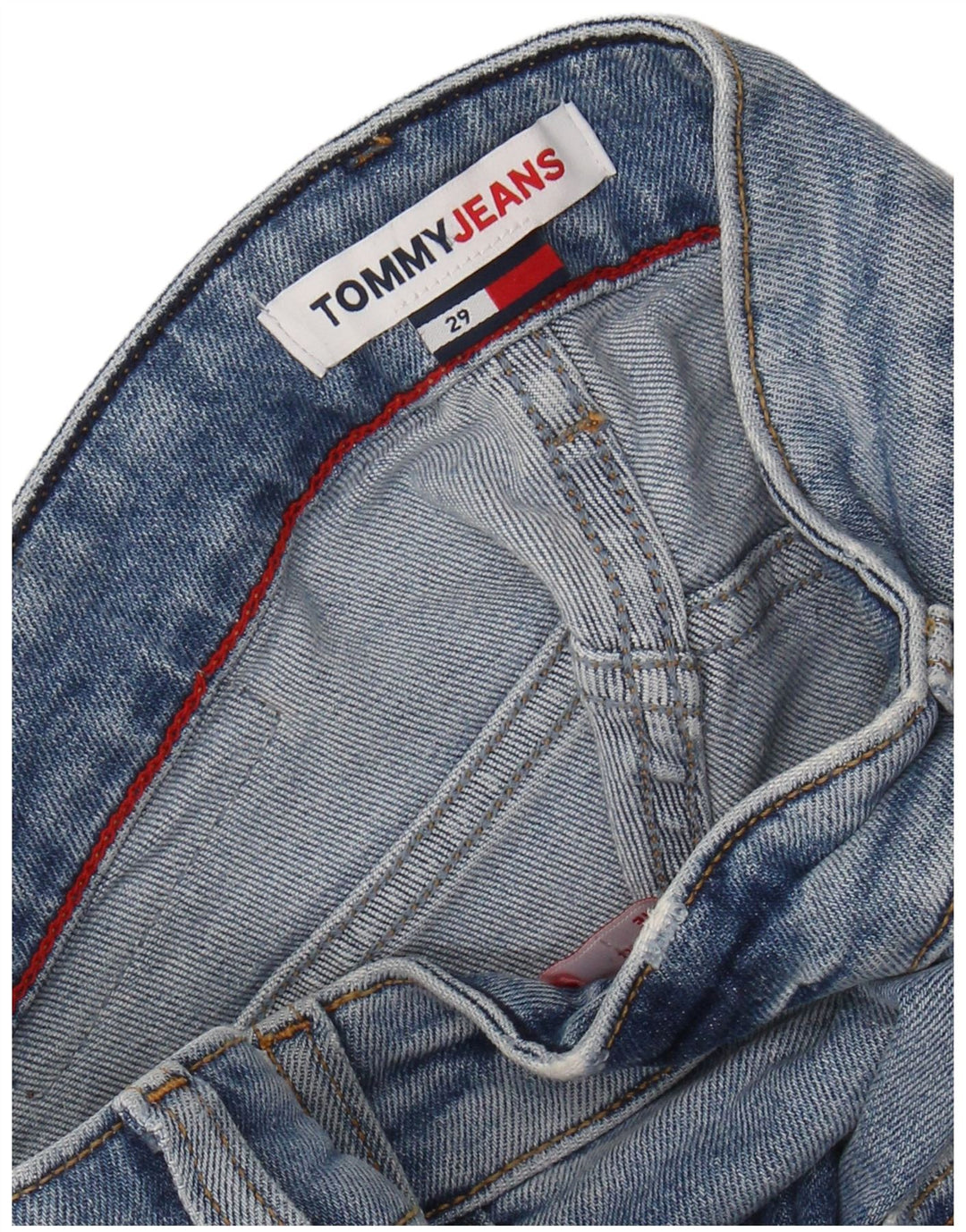 TOMMY HILFIGER Herren Distressed Denim Shorts W29 Small Blau