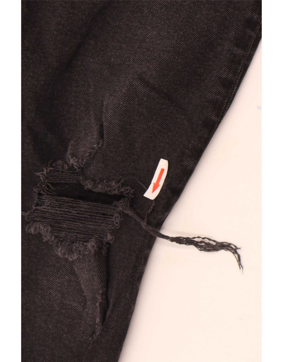 Zara Damen Distressed Slim Jeans EU 36 XS W26 L28 Schwarz