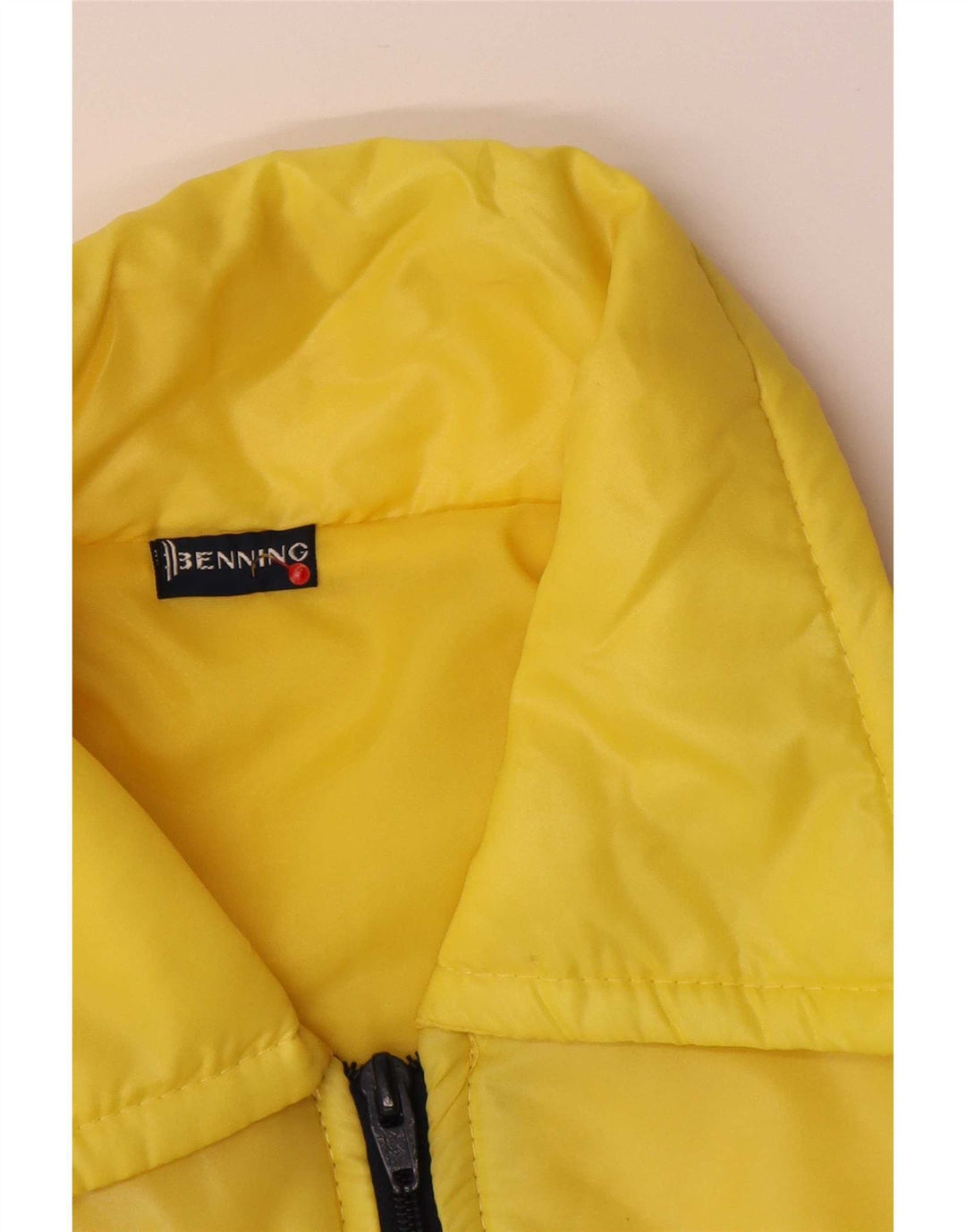 Vintage Herren Bomberjacke IT 48 Mittelgelbes Colourblock-Polyamid