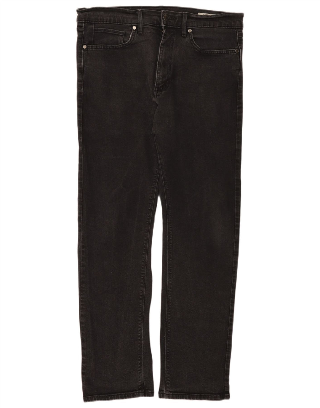 Marks & Spencer Herren Straight Jeans W34 L31 Schwarze Baumwolle