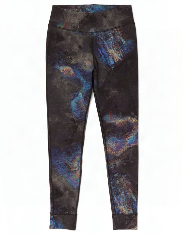Reebok Damen Leggings UK 12 Medium Black Tie Dye