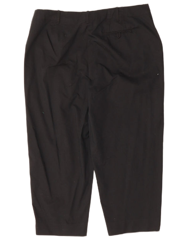 Mossimo Damen Stretch-Caprihose mit hoher Taille, US 16, XL, W32, L22, Schwarz