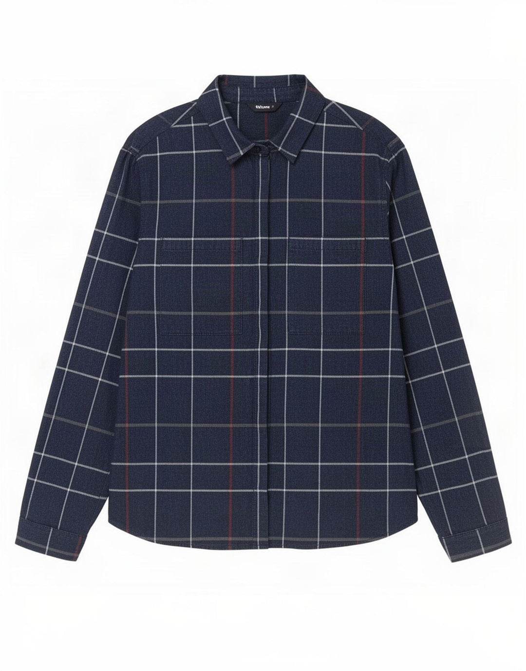 Rohan Damenhemd UK 10 Small Marineblau kariertes Polyester