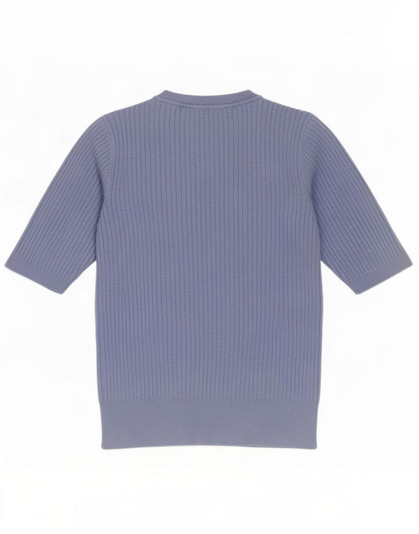 Marks & Spencer Damen Pullover mit Rundhalsausschnitt, Gr. 8, Blau