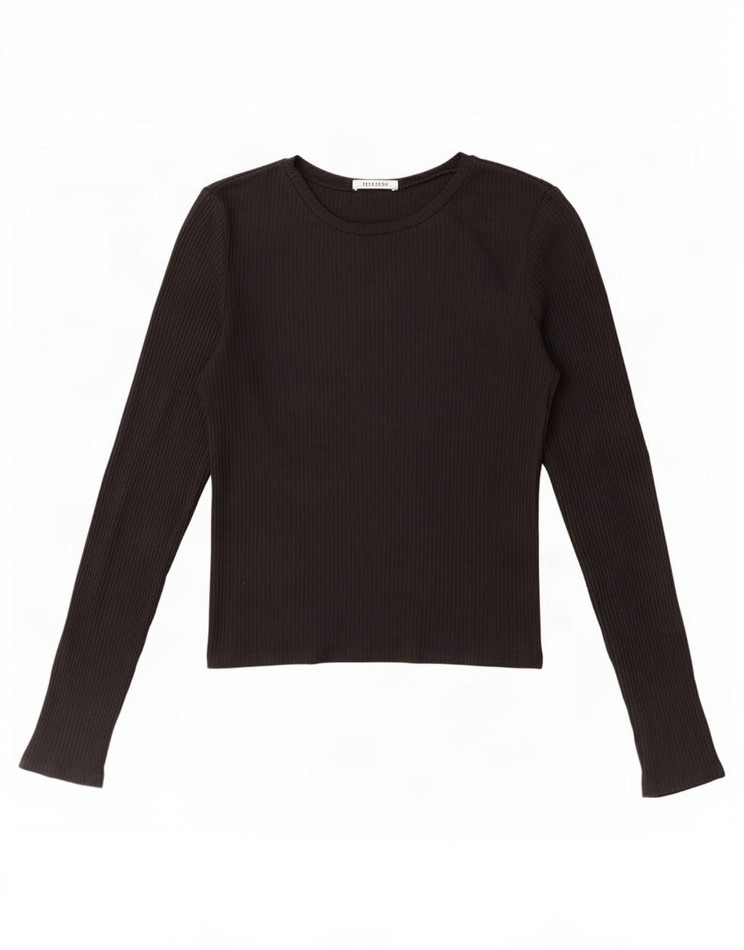 Zara Damen Crop Top Langarm UK 14 Large Schwarz