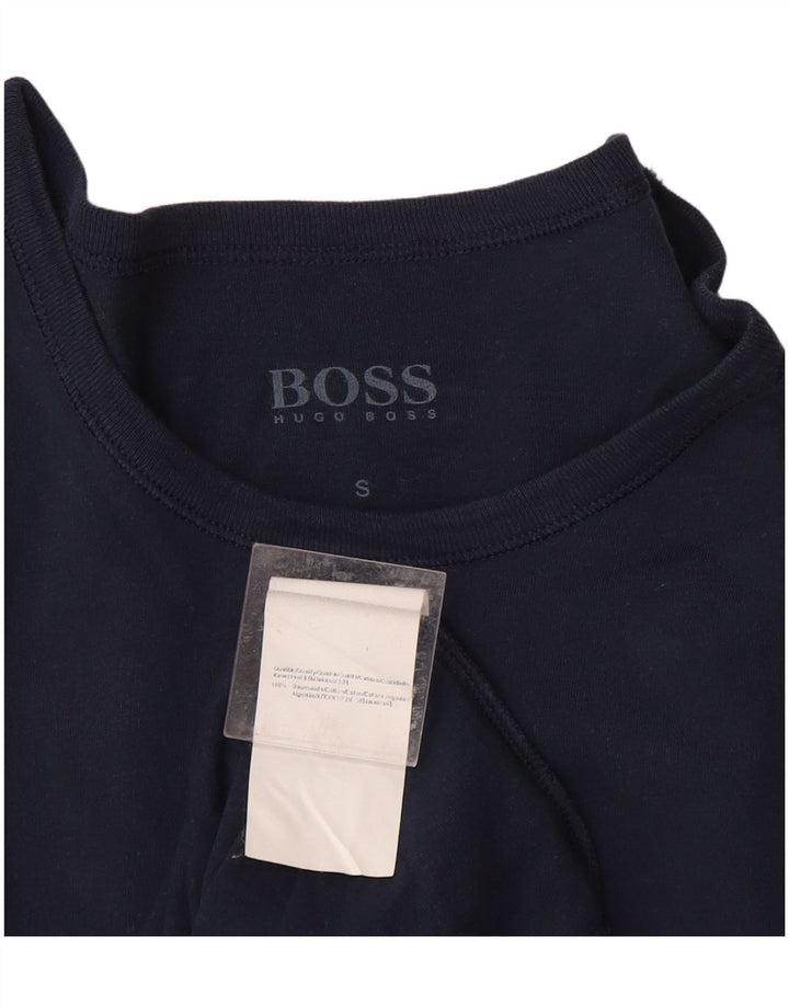 Hugo Boss Herren T-Shirt Top Small Marineblau Baumwolle