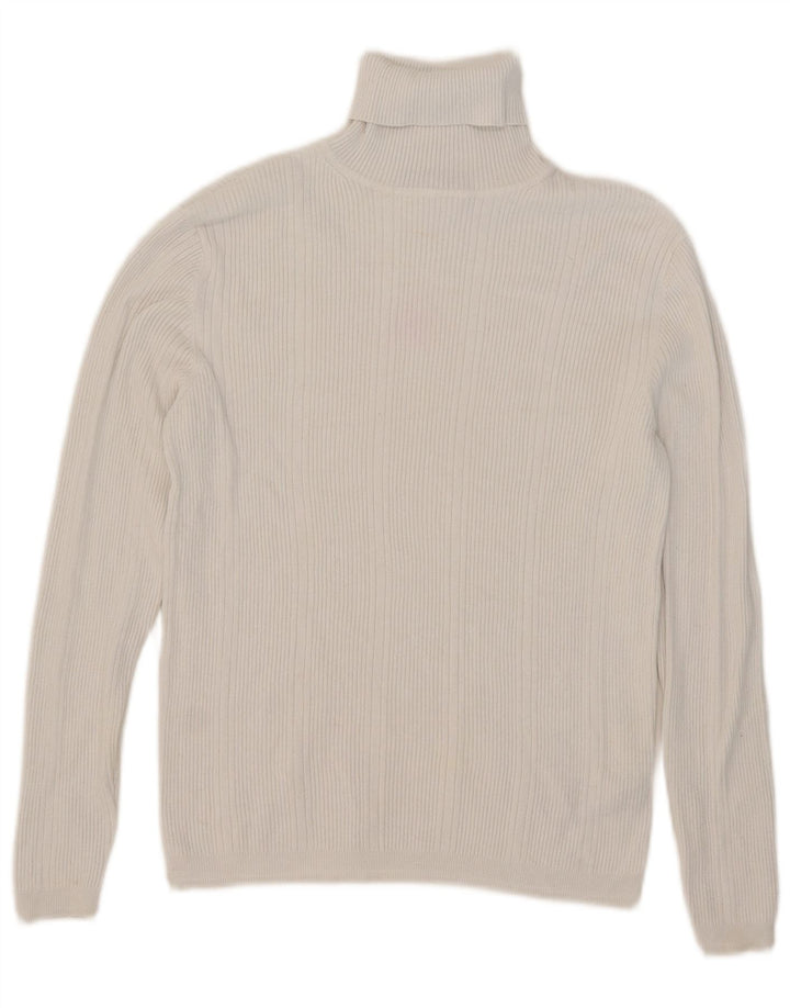 Marks & Spencer Rollkragenpullover für Damen, UK 12, mittelweiße Viskose