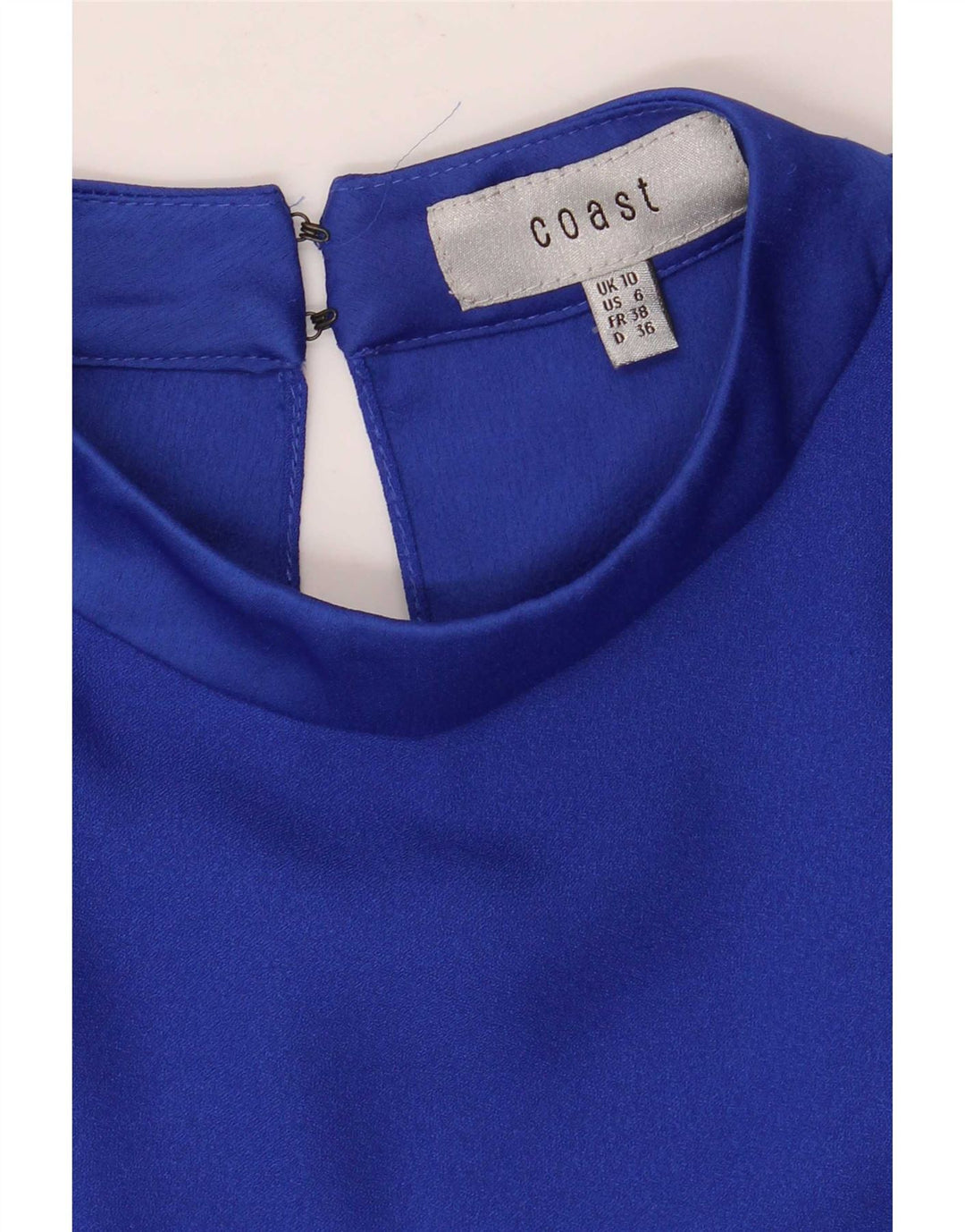 Coast Langarm-Blusenoberteil für Damen, UK 10, Größe S, Blau, Polyester
