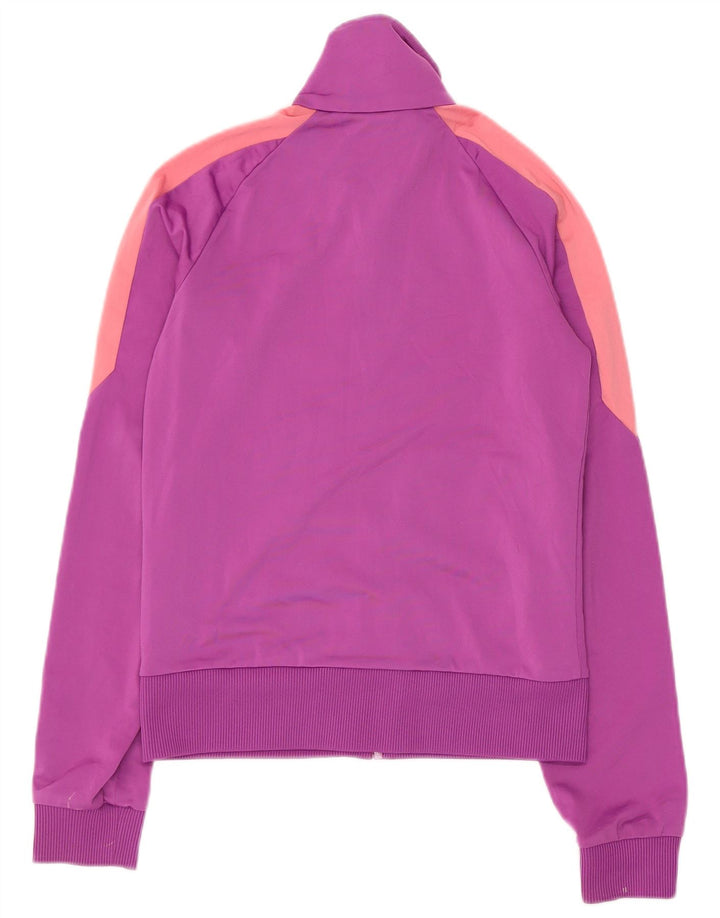 Puma Damen-Trainingsanzug-Top-Jacke, UK 10, Größe S, Lila, Farbblock-Polyester