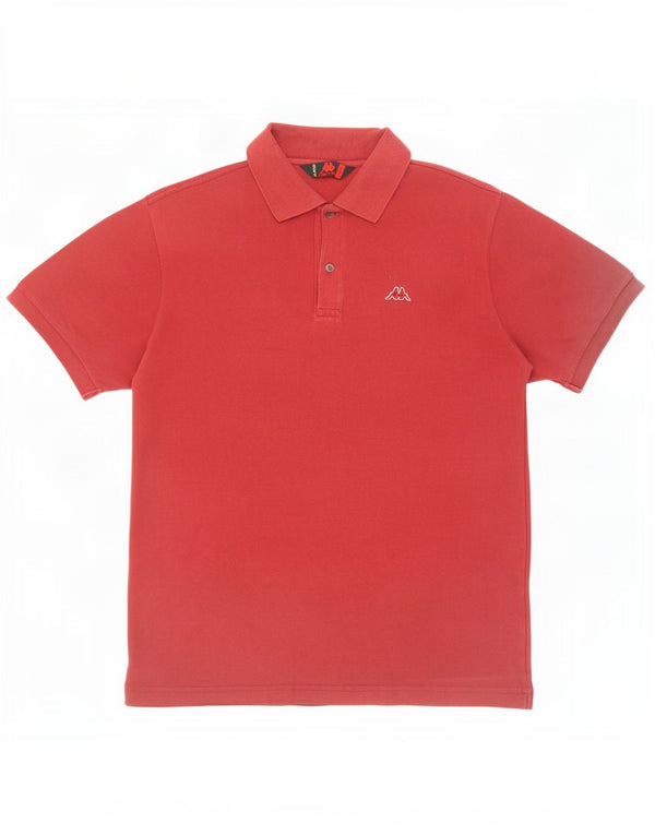Kappa Herren-Poloshirt, große rote Baumwolle