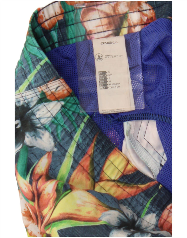 O'Neill Herren-Badeshorts, klein, blau, geblümt, Polyester