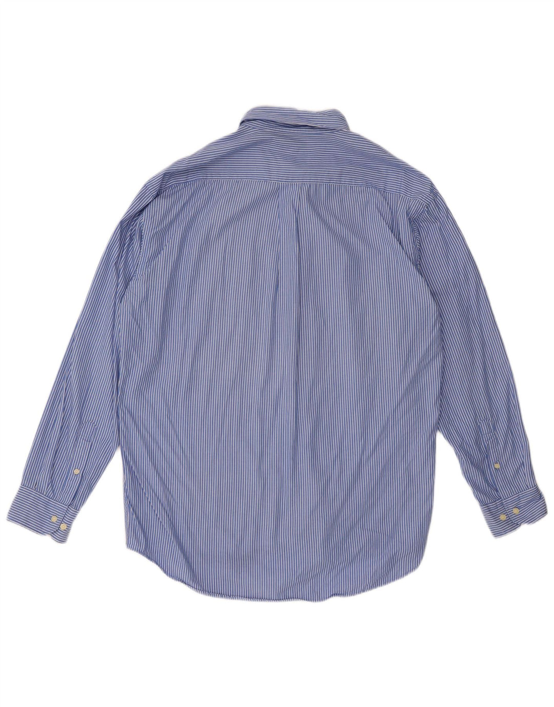 Dack's Herrenhemd, groß, blaue Nadelstreifen-Baumwolle