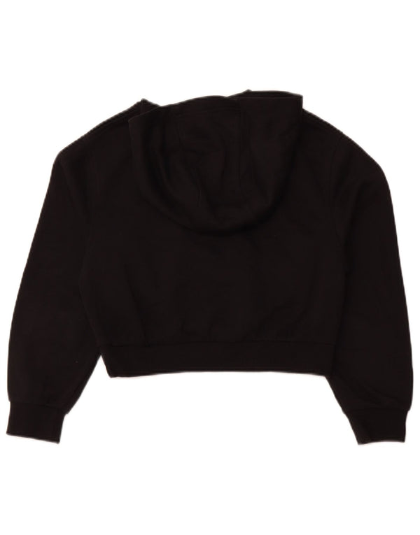 NIKE Crop Graphic Hoodie-Pullover für Mädchen, 10–11 Jahre, mittlere schwarze Baumwolle