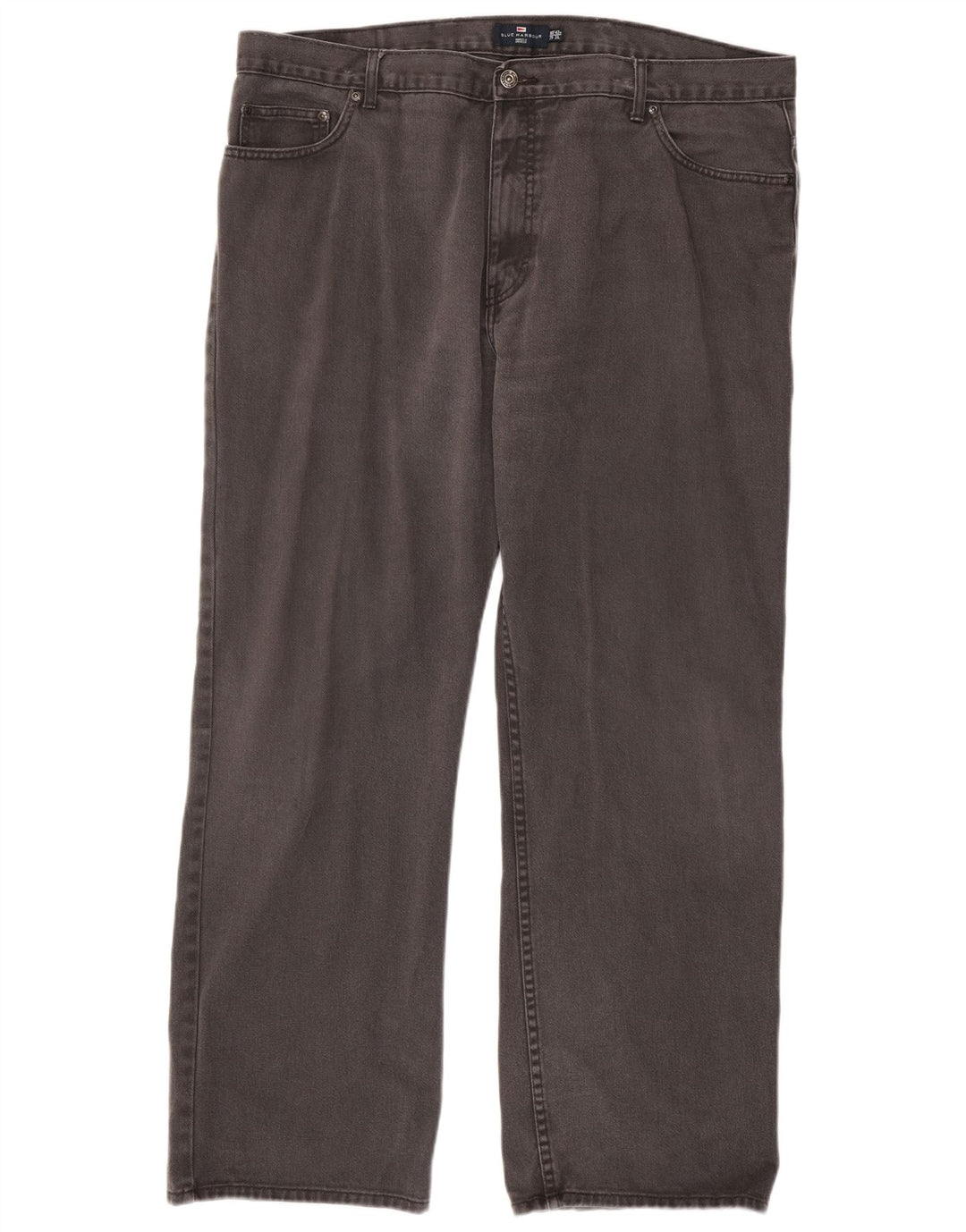 Marks & Spencer Herren Blue Harbour Straight Jeans W42 L31 Graue Baumwolle