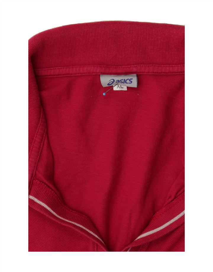 ASICS Womens Polo Shirt UK 18 XL Red Vintage Asics and Second-Hand Asics from Messina Hembry 