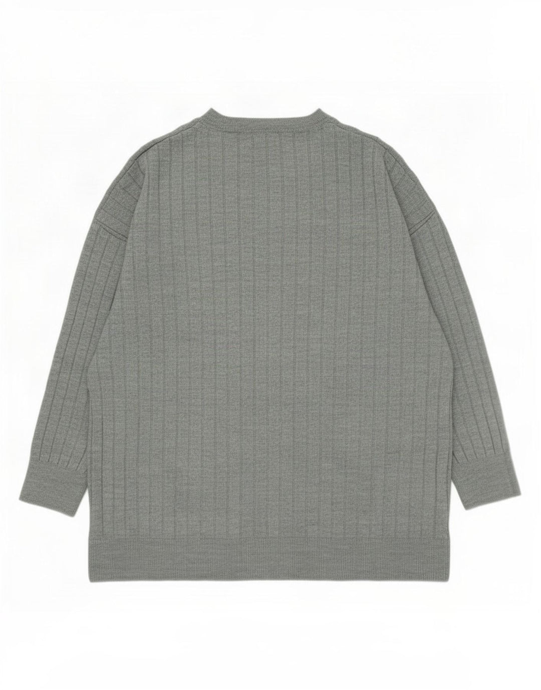Zara Herren-Pullover mit Rundhalsausschnitt, Mittelgrünes Acryl