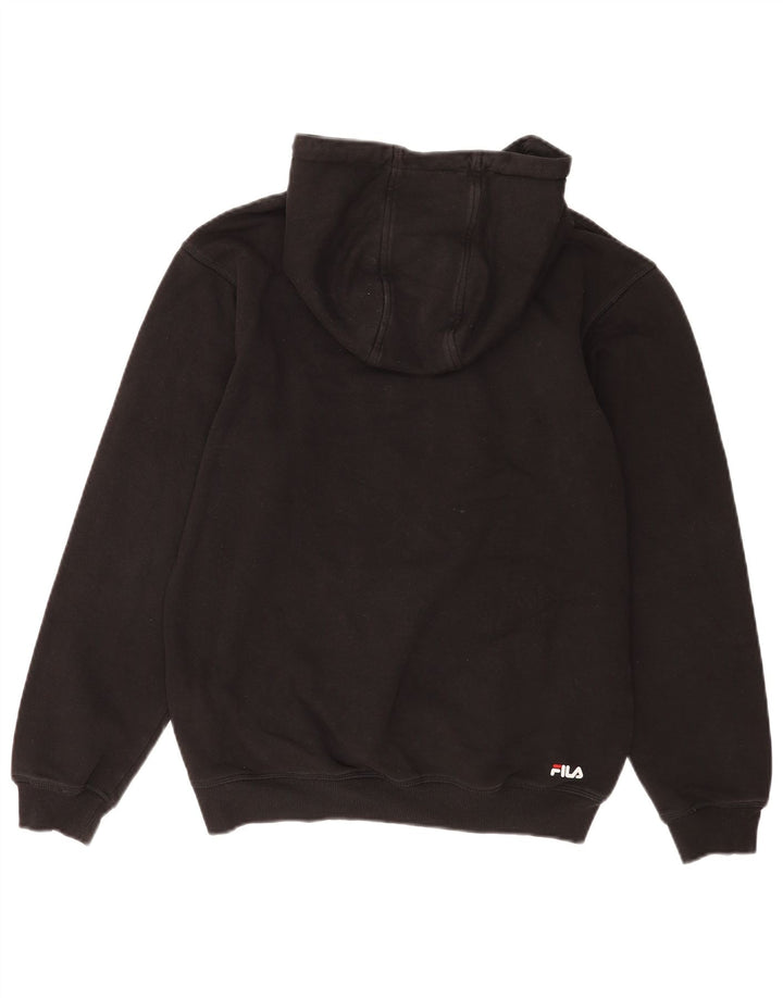 Fila Herren-Kapuzenpullover mit Grafik, Größe S, schwarze Baumwolle