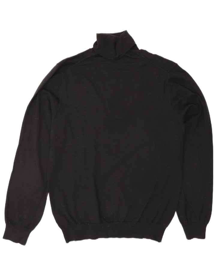 French Connection Damen-Pullover mit Rollkragen, UK-Gr. 14, mittelschwarz, Baumwolle