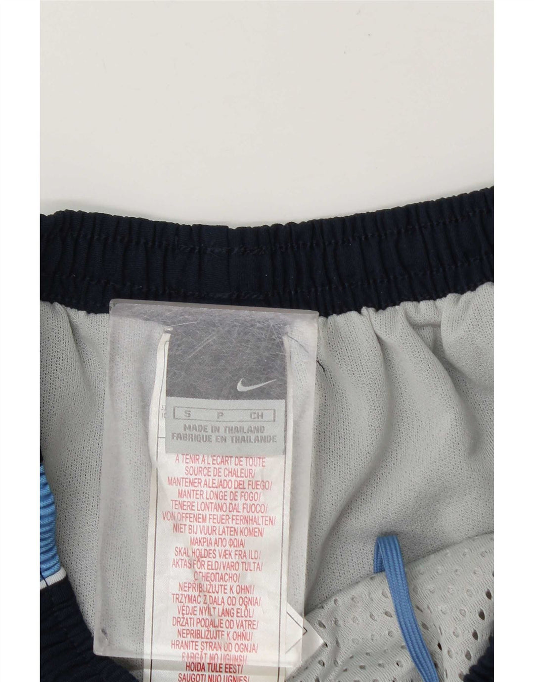 Nike Damen-Sportshorts UK 10 Small Marineblaues Colourblock-Polyester