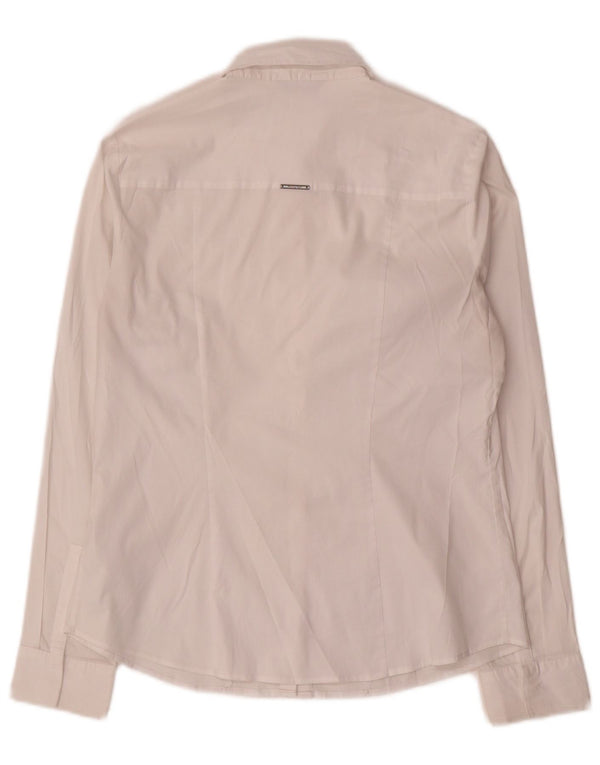 Marks & Spencer Damen Autograph Shirt UK 12 Mittelweiße Baumwolle