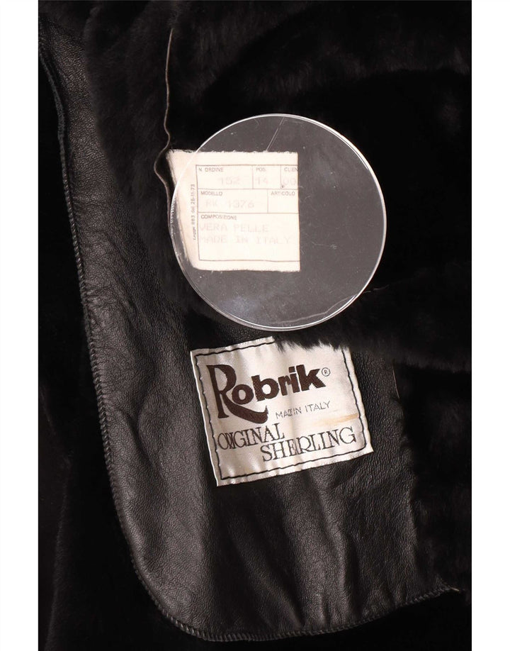 Robrik Damen Shearling Cape Mantel IT 44 Mittelbraun