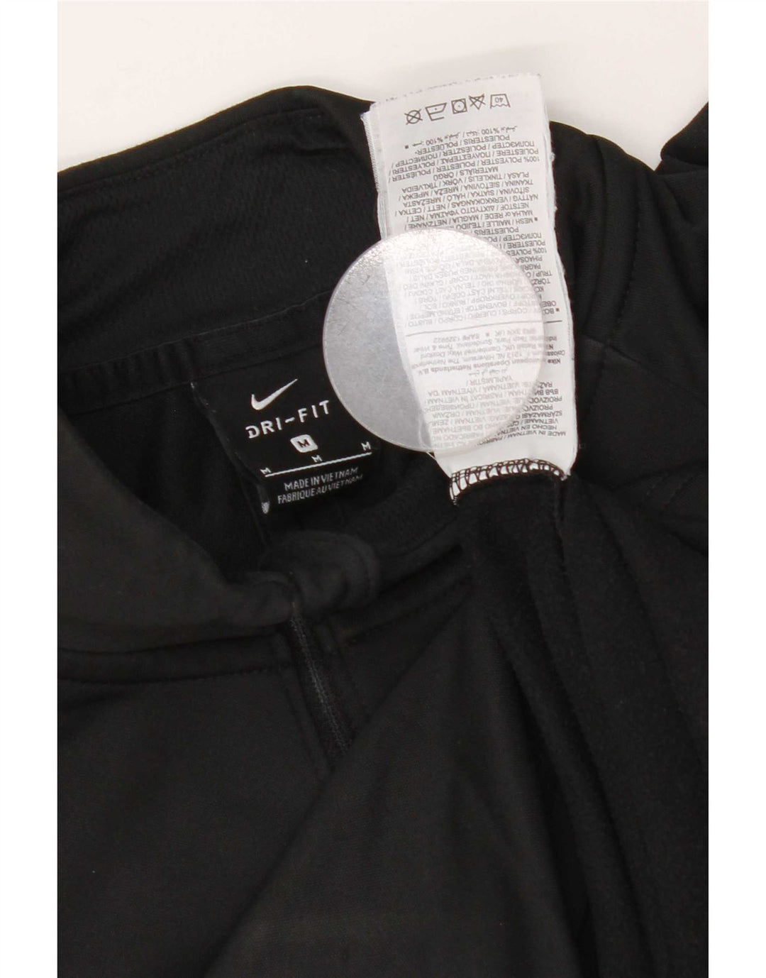 Nike Herren Dri Fit Pullover-Trainingsanzugoberteil mit Reißverschluss, Mittelschwarzes Polyester